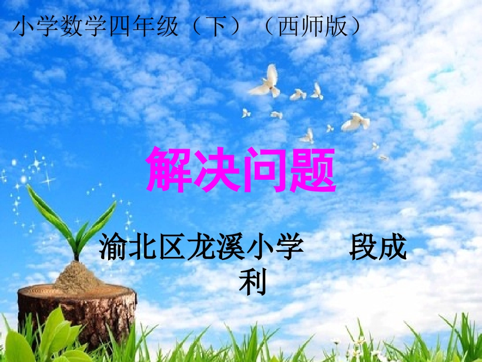 段成利四下解决问题_第1页