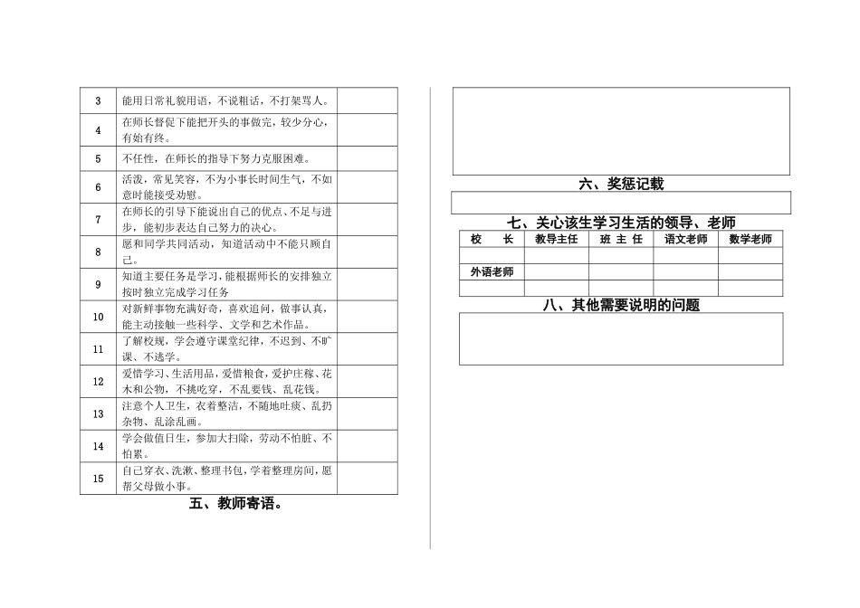 象州县运江中心校六（3）班学生个人成长档案_第2页