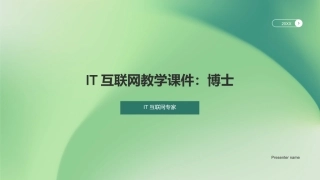 IT互联网教学课件：博士-IT互联网专家