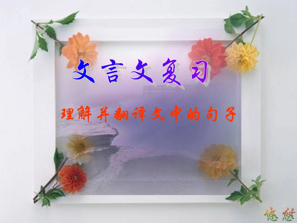 理解并翻译文中的句子_第1页