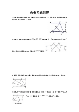 折叠专题训练