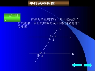 人教版初一数学平行线的性质3(1)