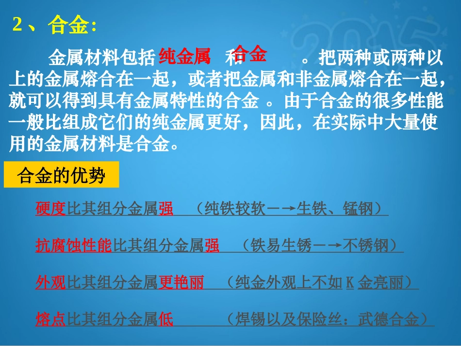 金属和金属材料单元小结（课件）_第3页