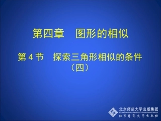 探索三角形相似的条件四
