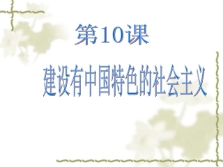 建设有中国特色的社会主义