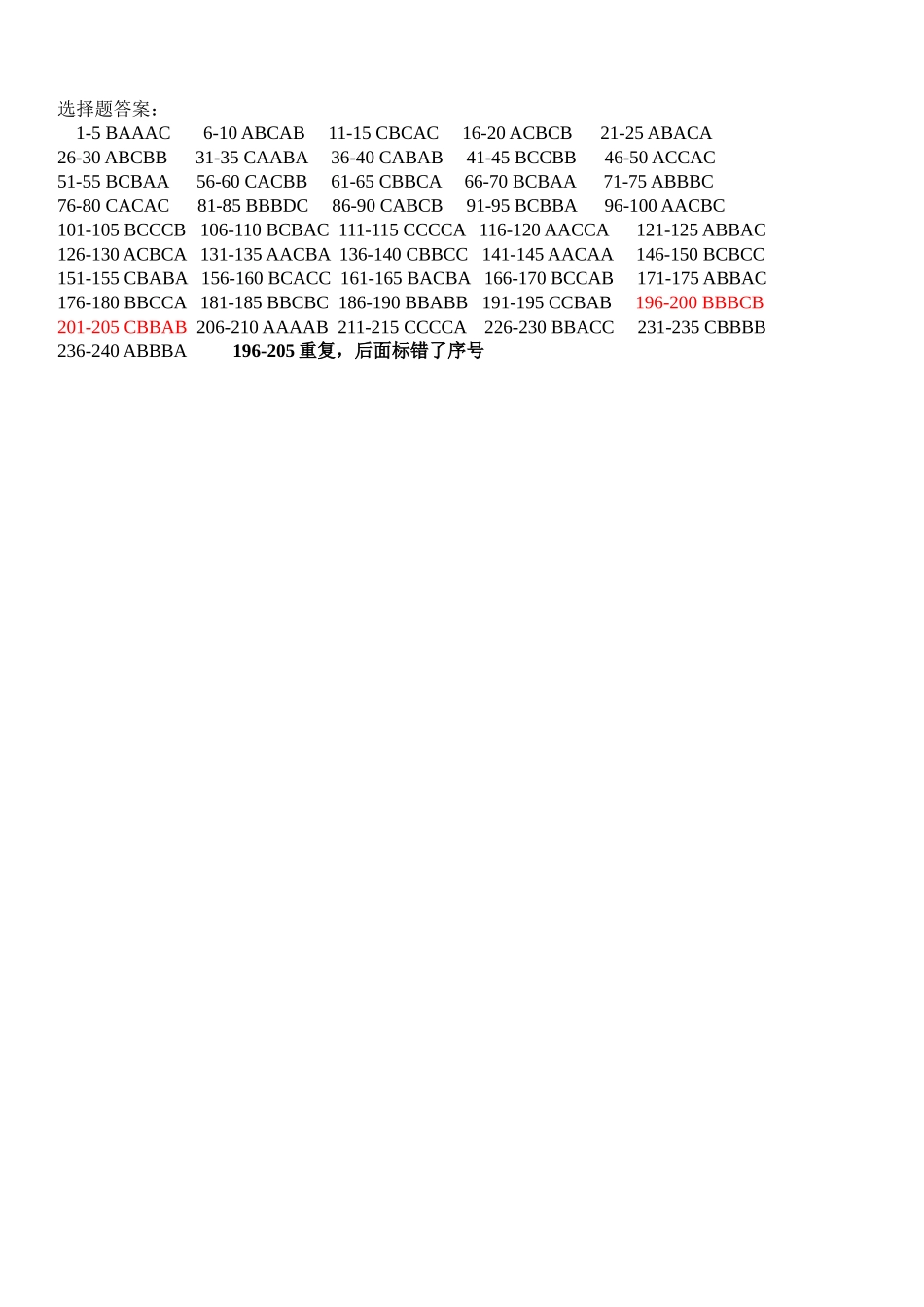 中考串讲选择题答案_第1页