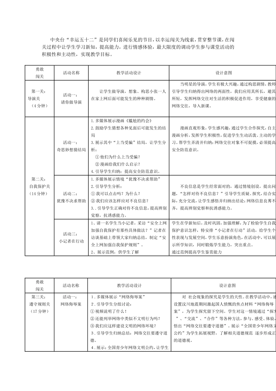 八年级思品第六课《享受健康的网络交往》说课稿MicrosoftWord文档_第2页