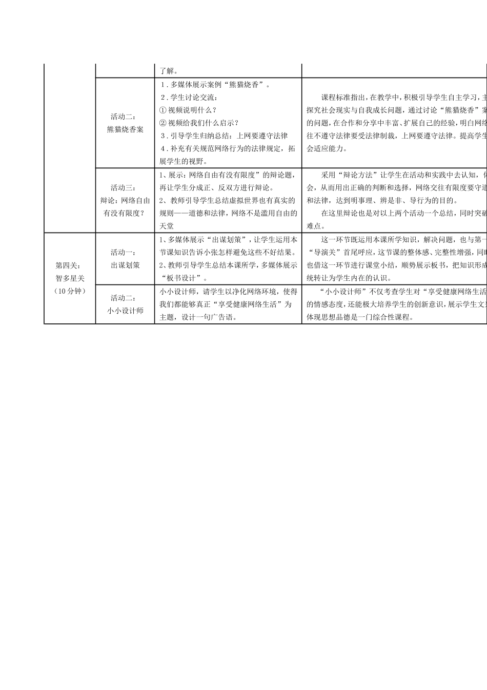 八年级思品第六课《享受健康的网络交往》说课稿MicrosoftWord文档_第3页