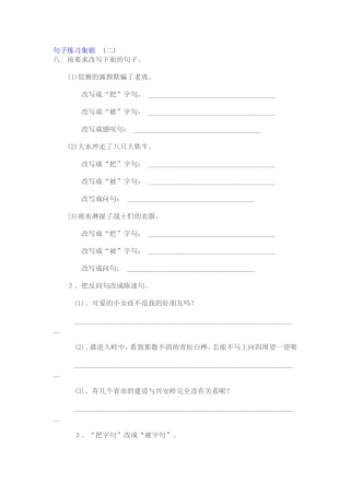 句子练习集锦二