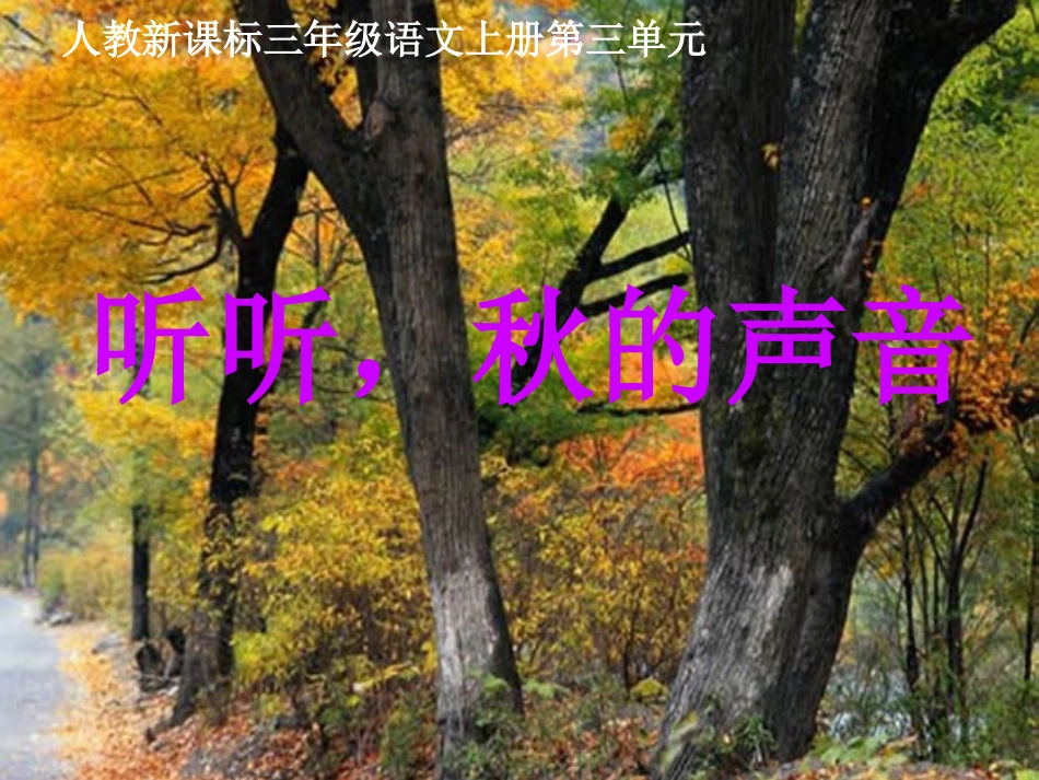 (人教新课标)三年级语文上册课件_听听_秋的声音_5_第1页