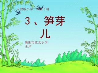二年级语文下册第一组3笋芽儿第二课时课件