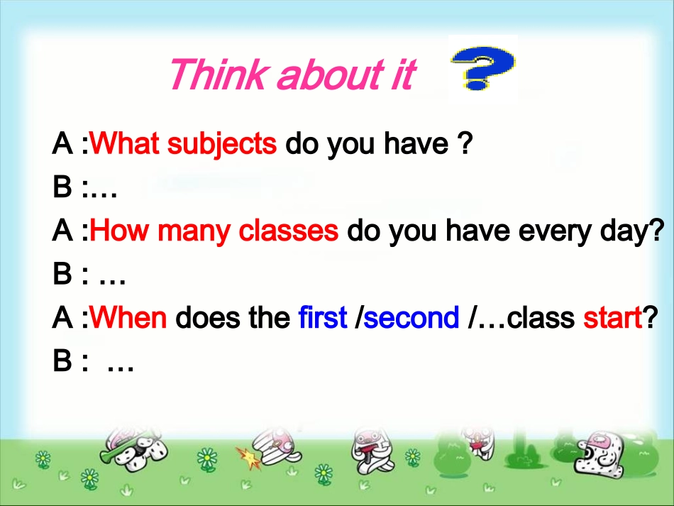 新冀教版七年级下册英语Lesson13_How_is_school_going_第1页