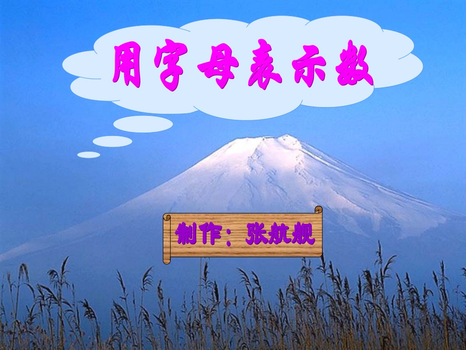 小学数学用字母表示数_第1页