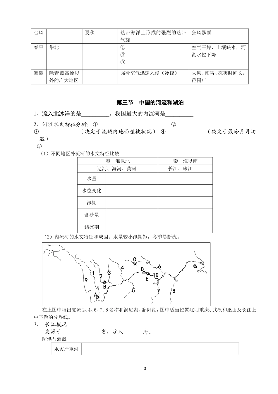 中国区域地理学案_第3页