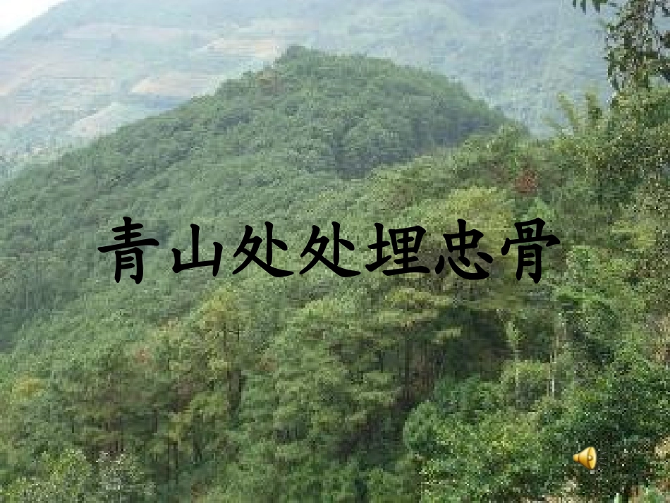 青山处处埋忠骨诵读课件_第1页