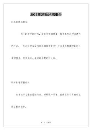 2024副班长述职报告_5