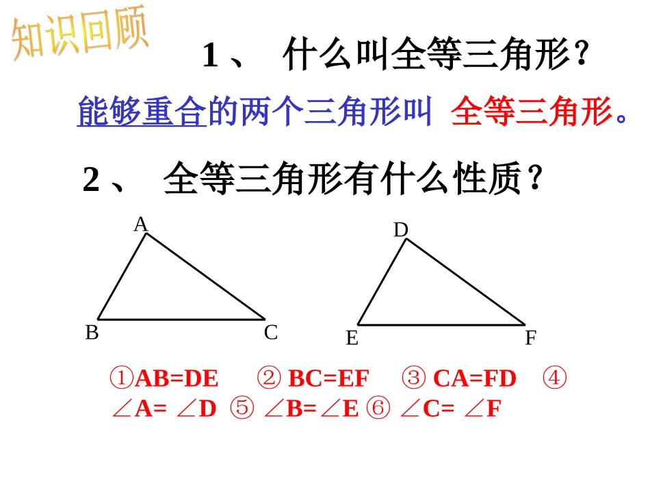 三角形全等的条件（一）_第2页