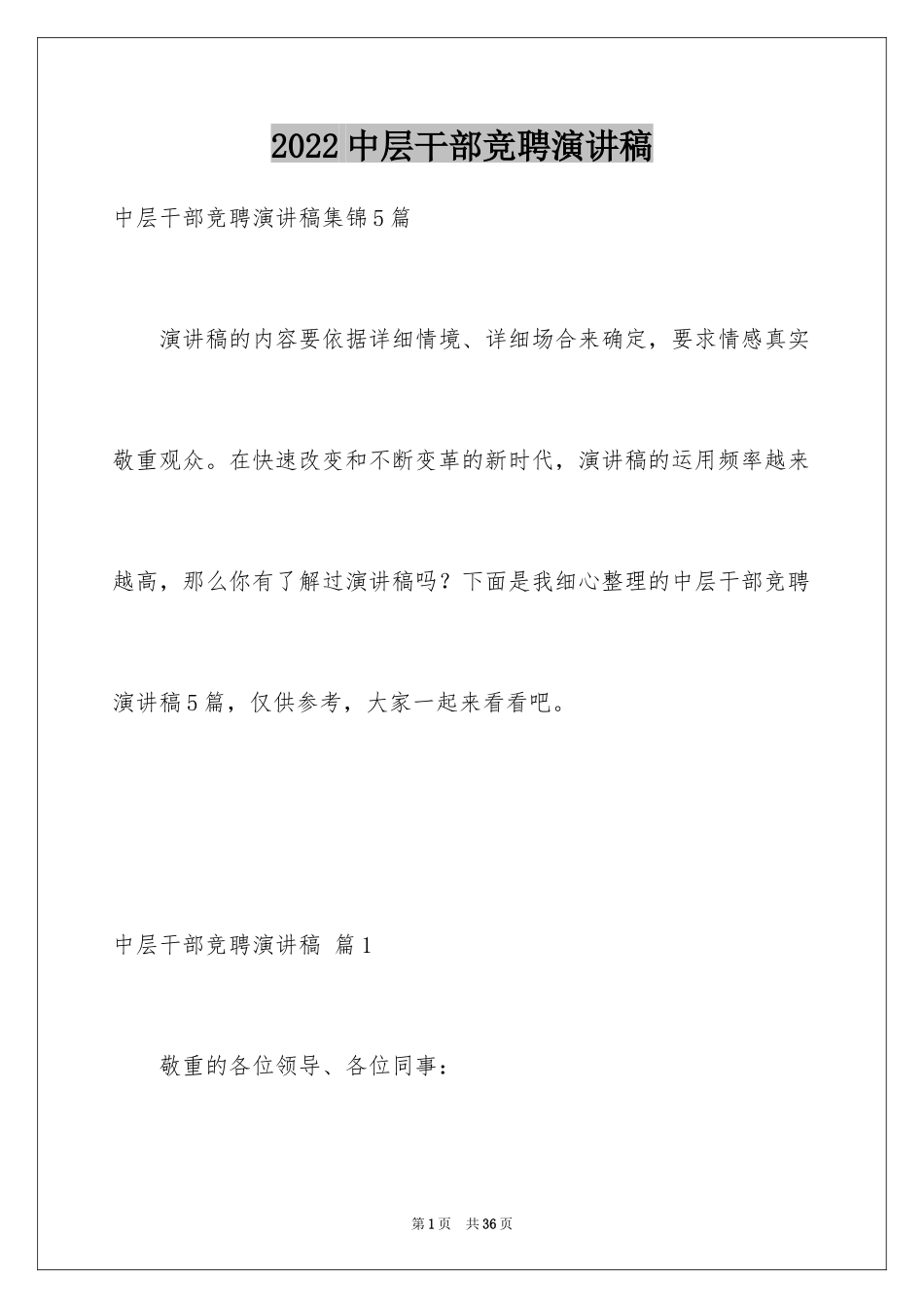 2024中层干部竞聘演讲稿_13_第1页