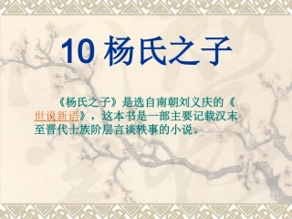 杨氏之子 课件