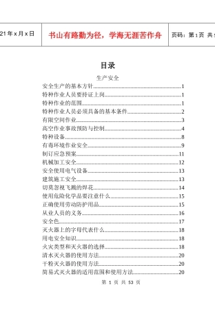 安全生产手册（DOC45页）