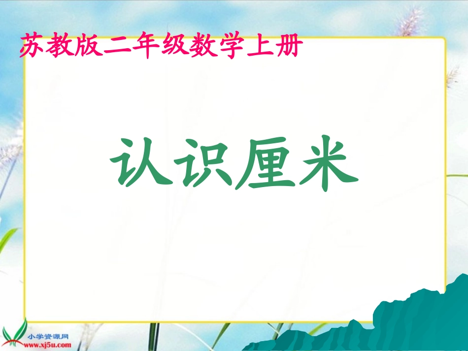 苏教版数学二年级上册《认识厘米》课件_第1页