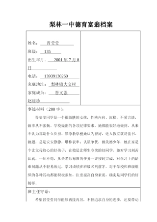 班德育富翁档案