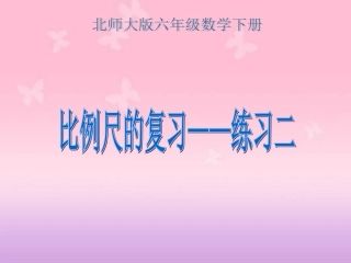六年级数学下册课件比例尺的复习一