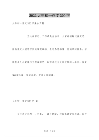 2024大年初一作文300字_15