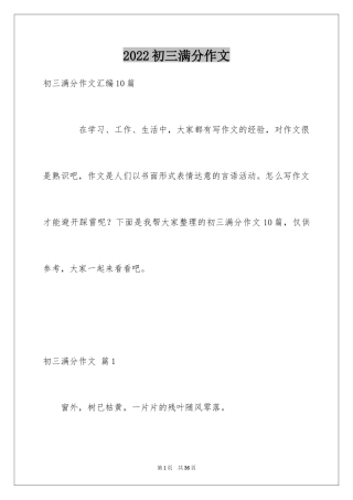 2024初三满分作文_65