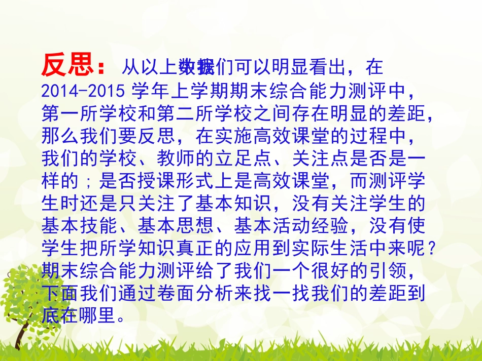 一年级数学质量分析数据分析_第3页