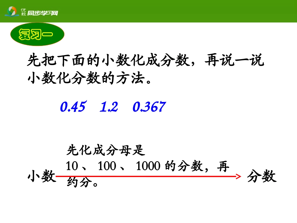 《百分数和分数、小数的互化》参考课件_第3页