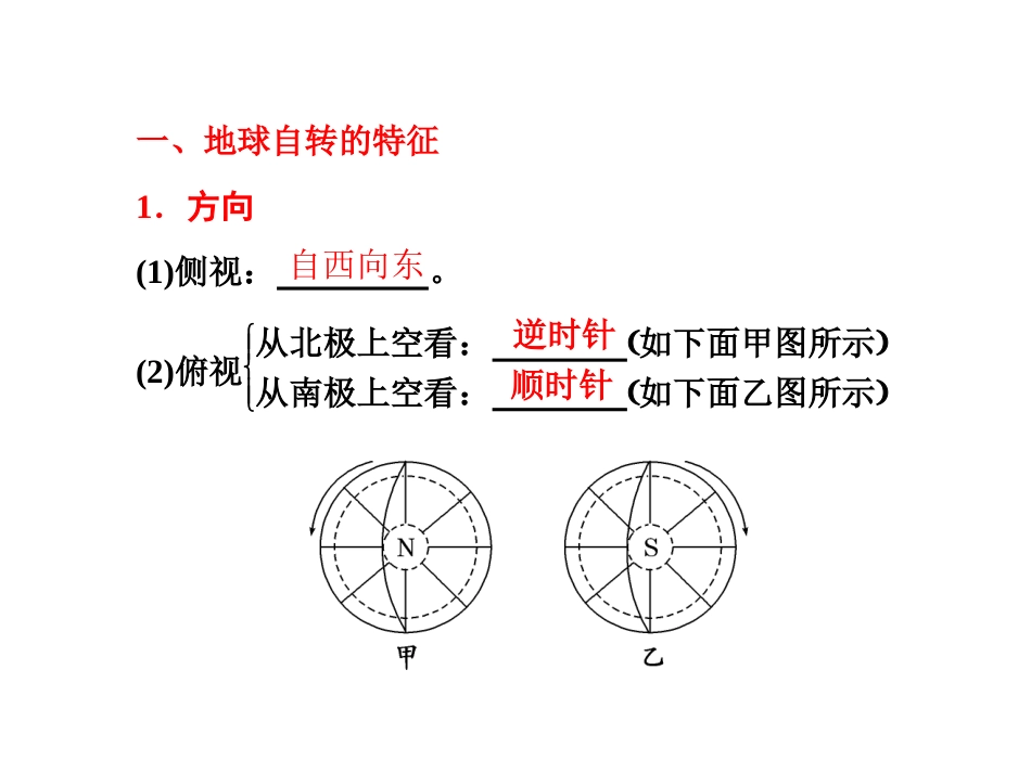 2012高考地理一轮复习课件：12_地球运动的基本形式_第2页