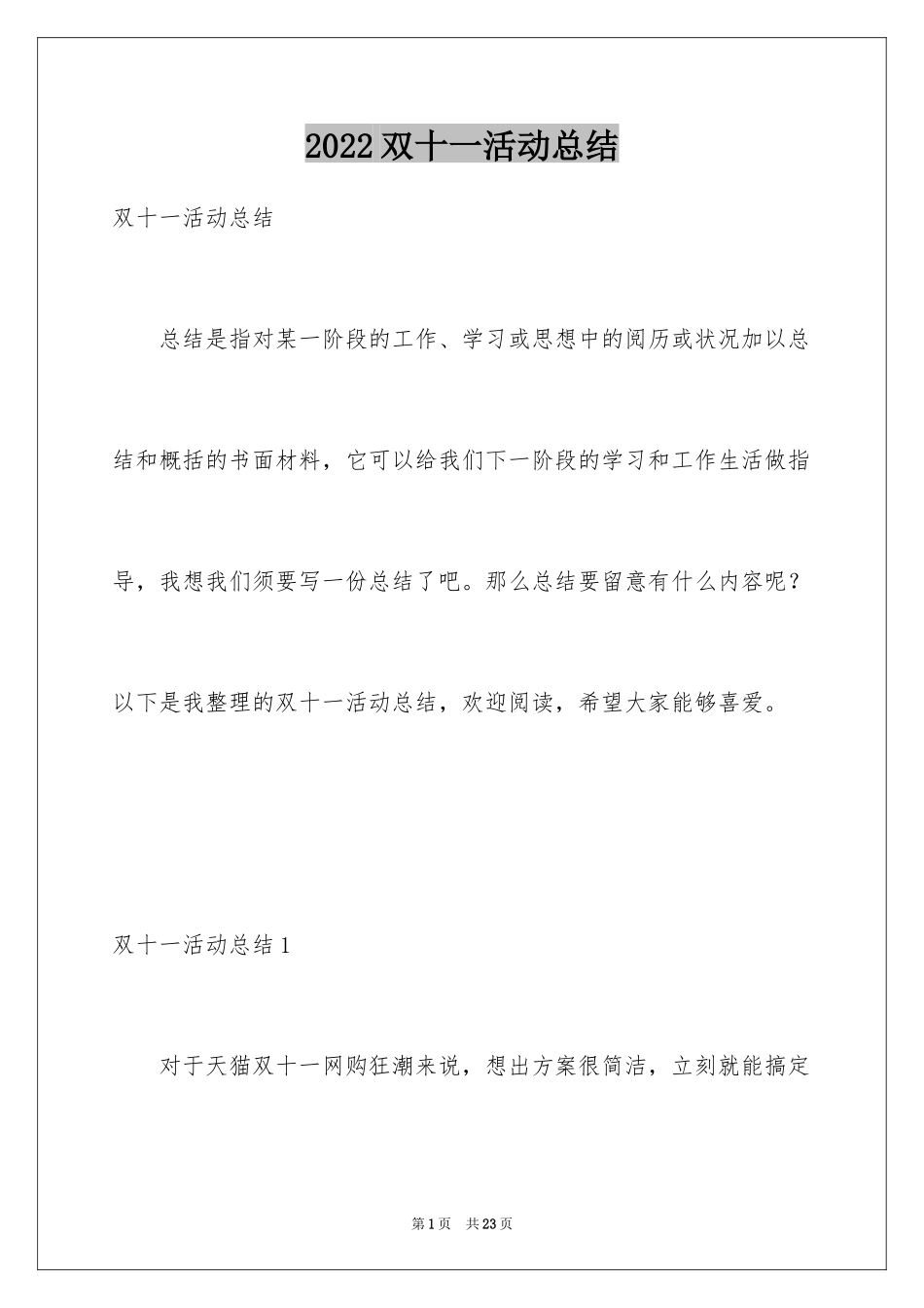 2024双十一活动总结_第1页