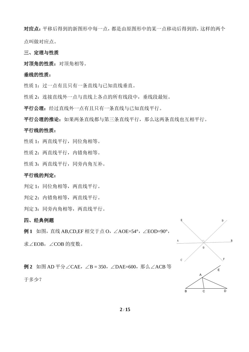知识梳理：七年级下学期数学_第2页
