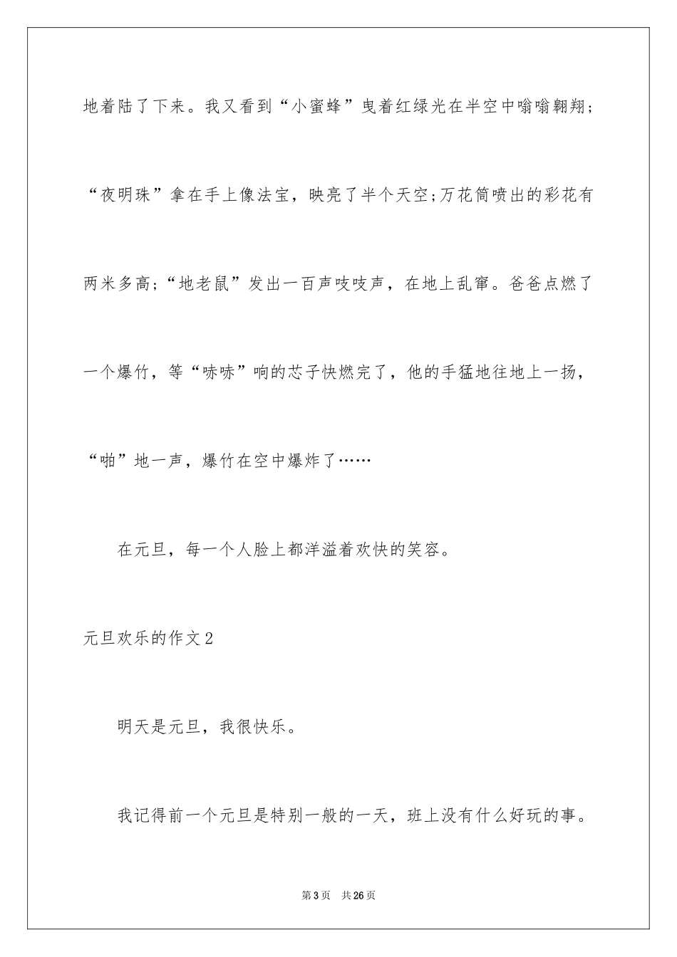 2024元旦快乐的作文_第3页