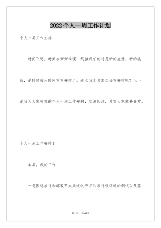 2024个人一周工作计划_5