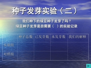 种子发芽实验二