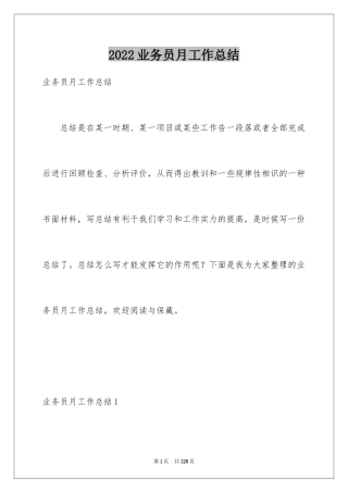 2024业务员月工作总结_5