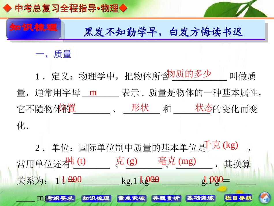 中考总复习第五讲我们周围的物质_第3页