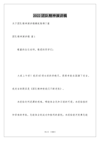 2024团队精神演讲稿_241