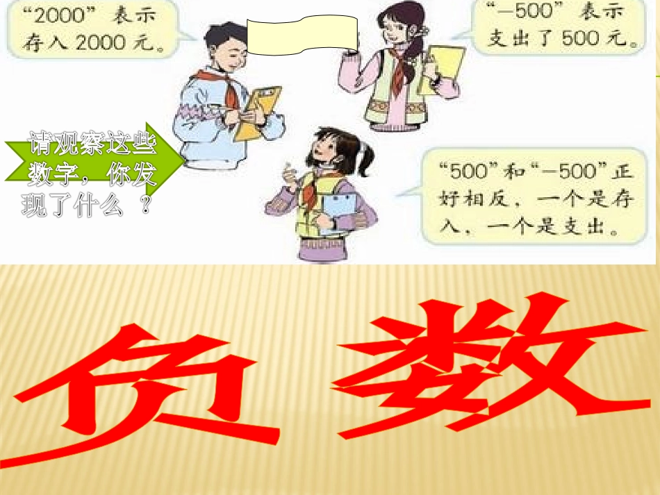 六年级数学下册《负数》课件PPT_第1页