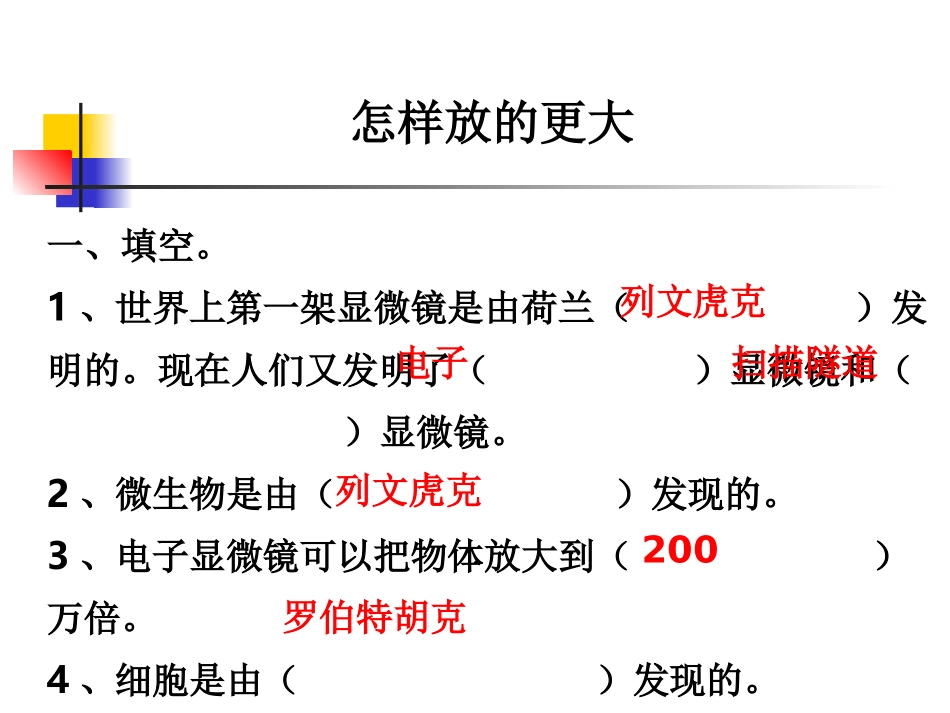 教科版小学科学六年级下册第一单元《怎样放的更大》课件_第2页
