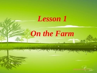 新版冀教版三年级下册英语_lesson1_on_the_farm