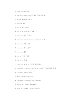 初中英语短语汇总3