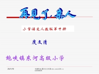 《再见了，亲人》说课课件【人教课标版五年级上册】