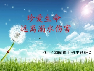 珍爱生命_预防溺水_主题班会