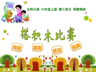 北师大版六年级数学上册搭积木
