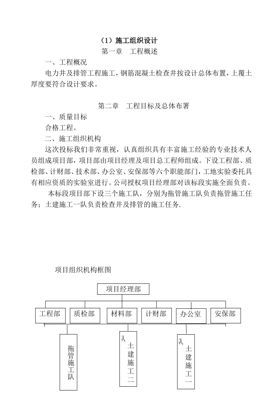 电力排管施工组织设计方案_第2页