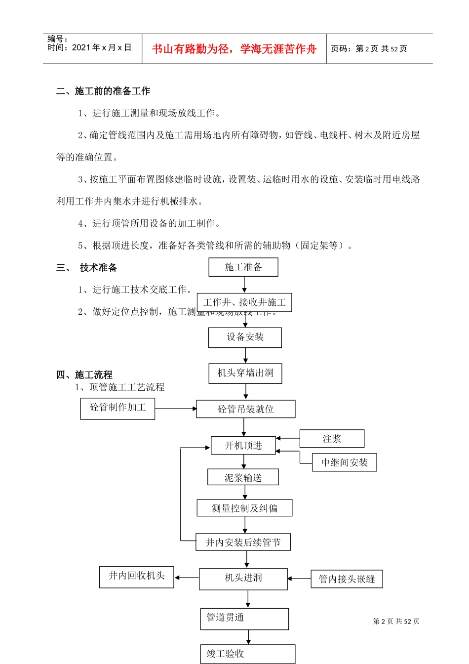 顶管专项施工方案(泥水平衡法)(DOC63页)_第2页