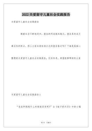 2024关爱留守儿童社会实践报告_3